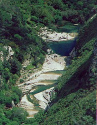 Immagine dei laghetti vista dall'alto.